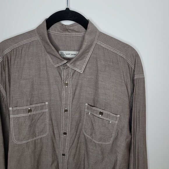 Scott James Button Up Mens Large - Picture 3 of 7